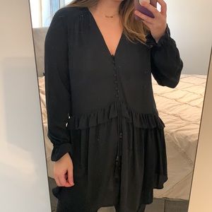 H&M Black Tunic Low V US 8